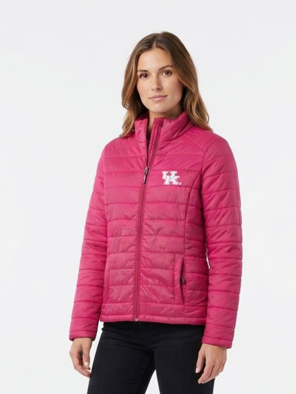 University of Kentucky Women's Pink Quilted Jacket -Crable Sportswear